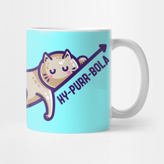 Hy-purr-bola Hyperbola Maths Cat Pun by freeves